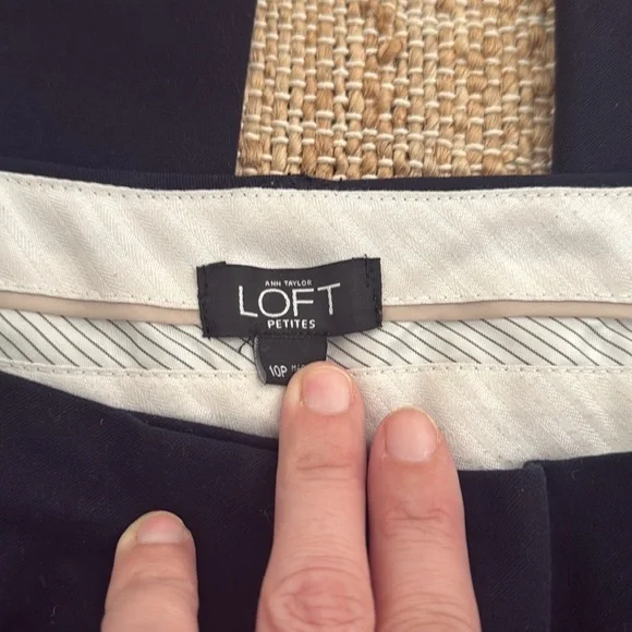 LOFT Julie Trouser Pants Black Size 10 P - Picture 3 of 7